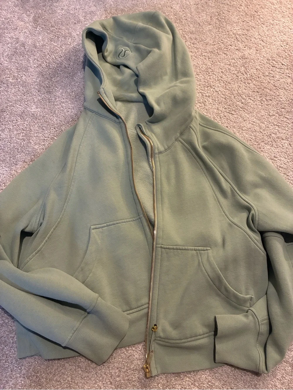 Scuba oversized full zip - light green - M/L
